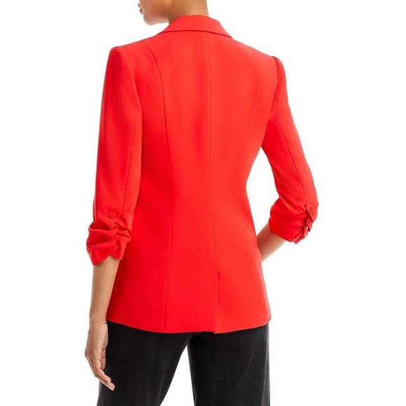 Cinq a Sept Womens Khloe Red Crepe Business One-Button Blazer Jacket NWT - Picture 2 of 2